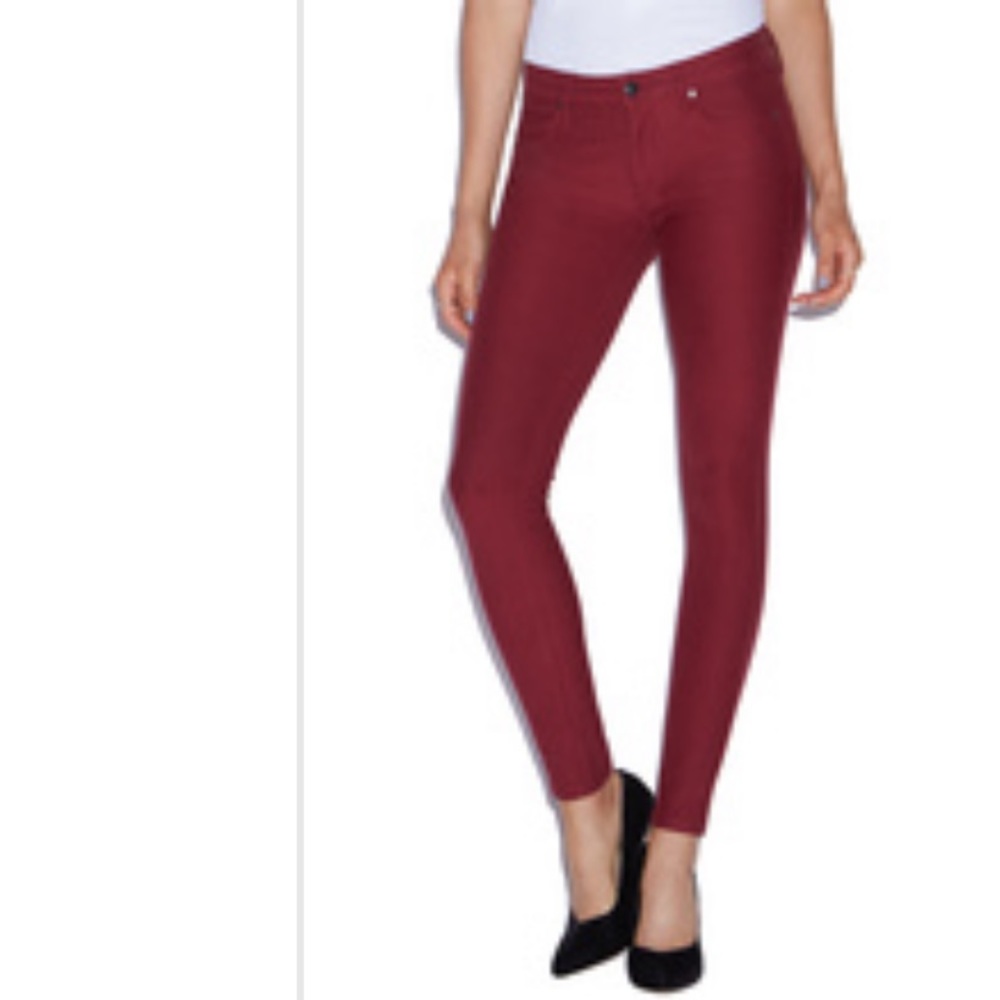 JustFab The Perfect Jegging in Oxblood - Picture 1 of 8